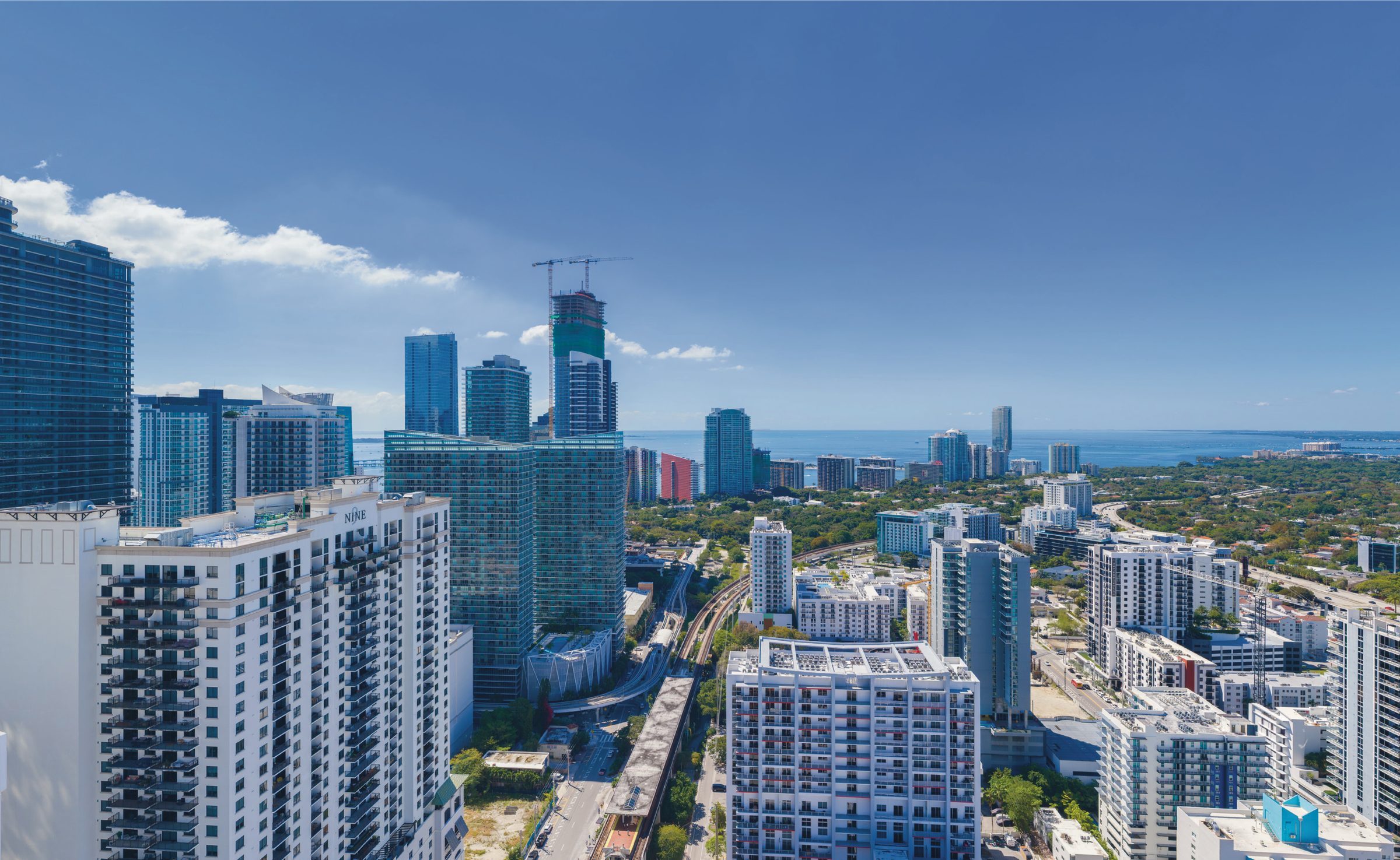 Level 40, south view down the Brickell corridor